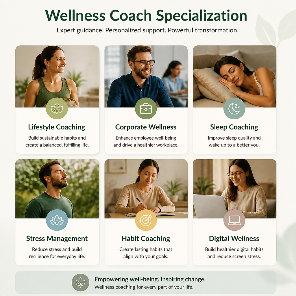 wellness coach specialization career path infographic