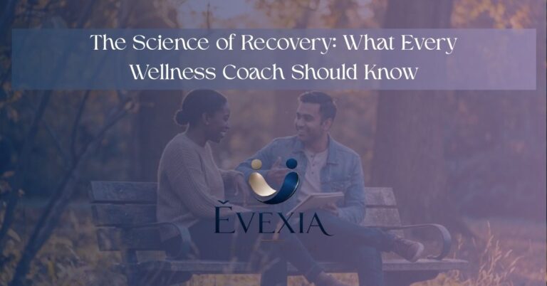 Recovery science illustrating how wellness coaches help clients build resilience, reduce stress, and improve long-term well-being.